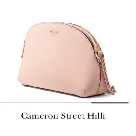 Kate Spade New York Pink‎ Leather Crossbody Bag With Gold Chain - Picture 5 of 9